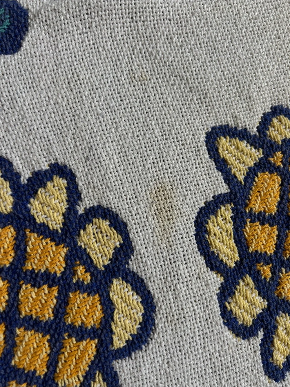 Vintage 90s Disney Pocahontas Blue Fringed Beacon Brand Blanket Sunflowers